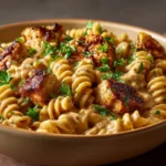 Cheesy Cajun Garlic Chicken Rotini Skillet