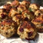 Cranberry Turkey Stuffing Balls