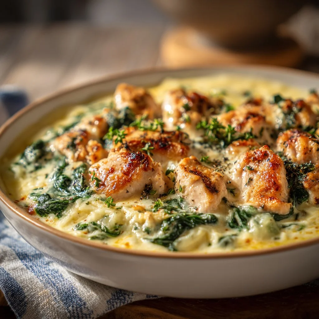 Creamy Chicken and Spinach Casserole