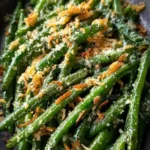 CRISPY GARLIC PARMESAN ROASTED GREEN BEANS