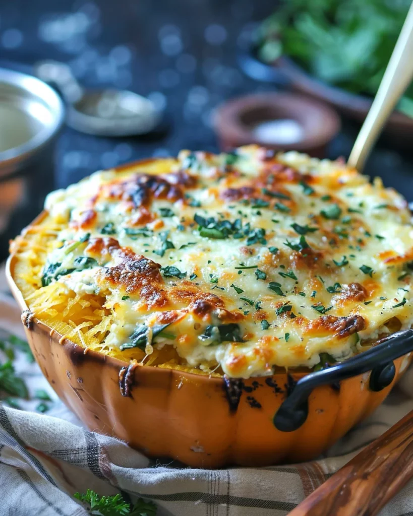 Full Moon Cheesy Spinach Spaghetti Squash Bake: Ultimate Comfort Food Explosion