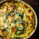 Full Moon Cheesy Spinach Spaghetti Squash Bake
