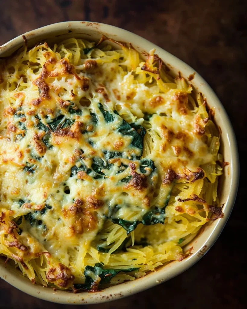 Full Moon Cheesy Spinach Spaghetti Squash Bake: Ultimate Comfort Food Explosion