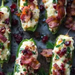 Holiday Venison Jalapeño Poppers With Maple Cream and Cranberry Bacon