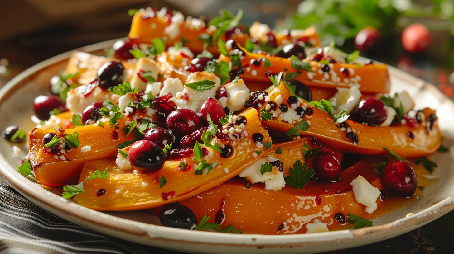 Honey Roasted Butternut Squash with Cranberries and Feta: Irresistibly Golden Delight