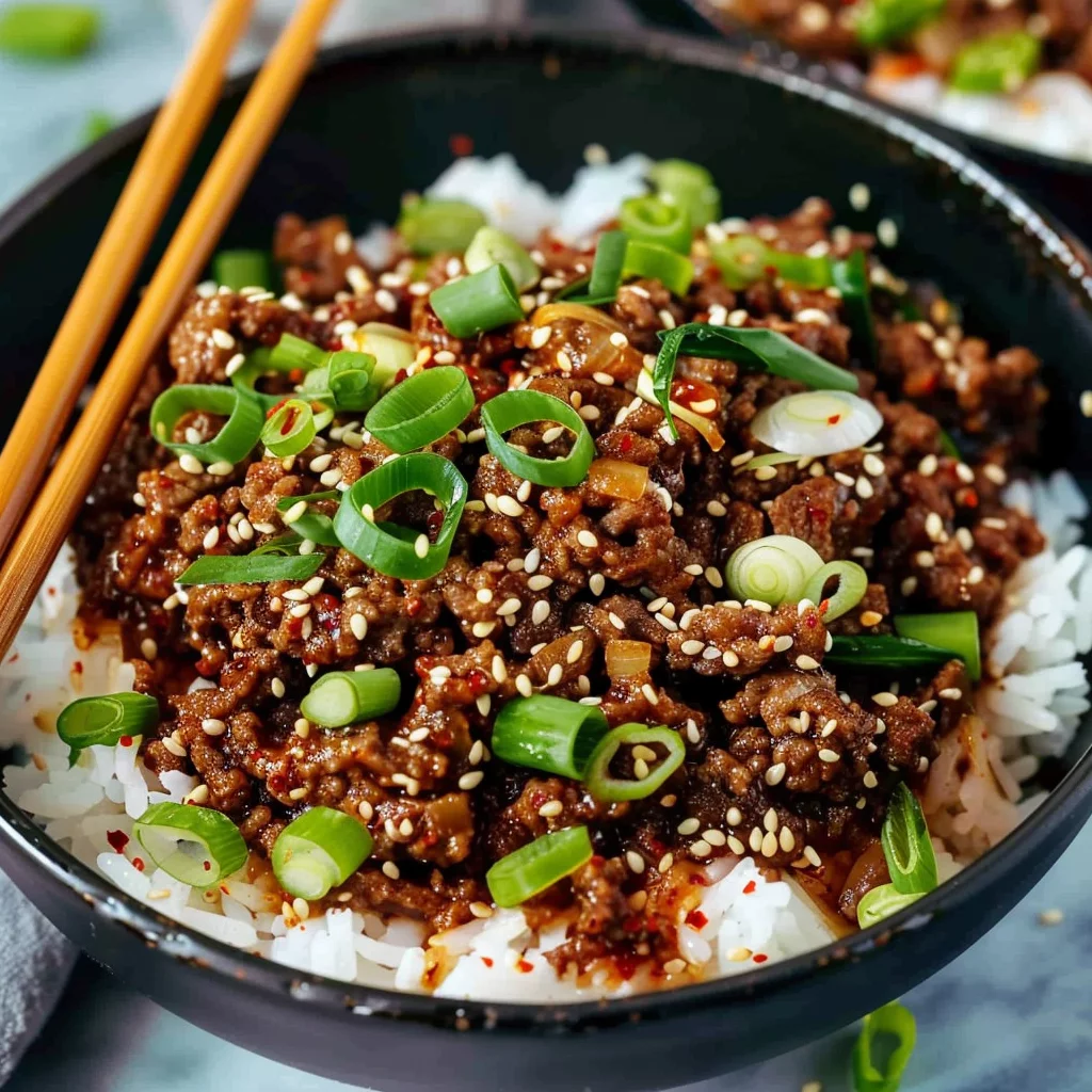 Korean-Style Ground Beef Bowls: Flavor Explosion in Every Bite!