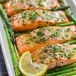 Lemon-Garlic Butter Salmon with Asparagus