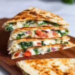 Mediterranean Quesadilla Recipe with Spinach, Feta, and Mozzarella 9 Mediterranean Quesadilla Recipe with Spinach, Feta, and Mozzarella