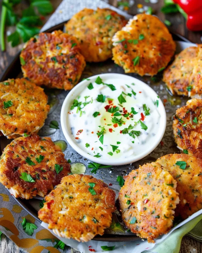 Mediterranean Tuna Cakes with Herbed Yogurt Dip: Taste the Ultimate Mediterranean Flavor Explosion! 12 Mediterranean Tuna Cakes with Herbed Yogurt Dip: Taste the Ultimate Mediterranean Flavor Explosion!