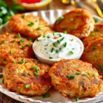 Mediterranean Tuna Cakes with Herbed Yogurt Dip