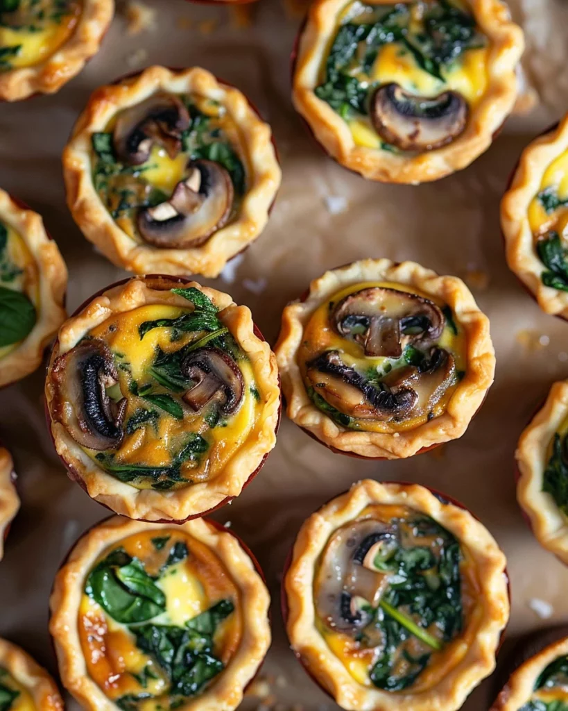 Mini Spinach and Mushroom Quiche Bites: Irresistible Morsels of Savory Bliss 13 Mini Spinach and Mushroom Quiche Bites: Irresistible Morsels of Savory Bliss