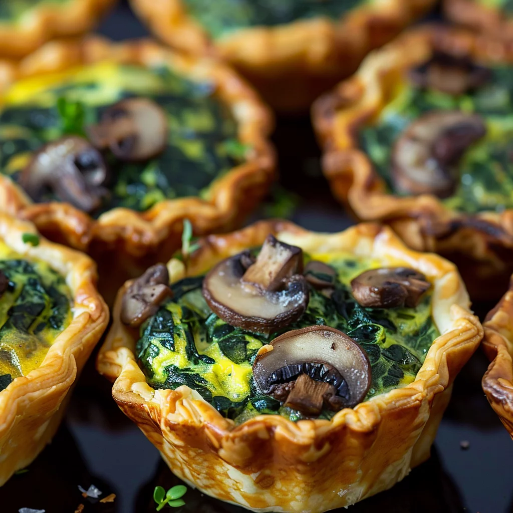 Mini Spinach and Mushroom Quiche Bites: Irresistible Morsels of Savory Bliss