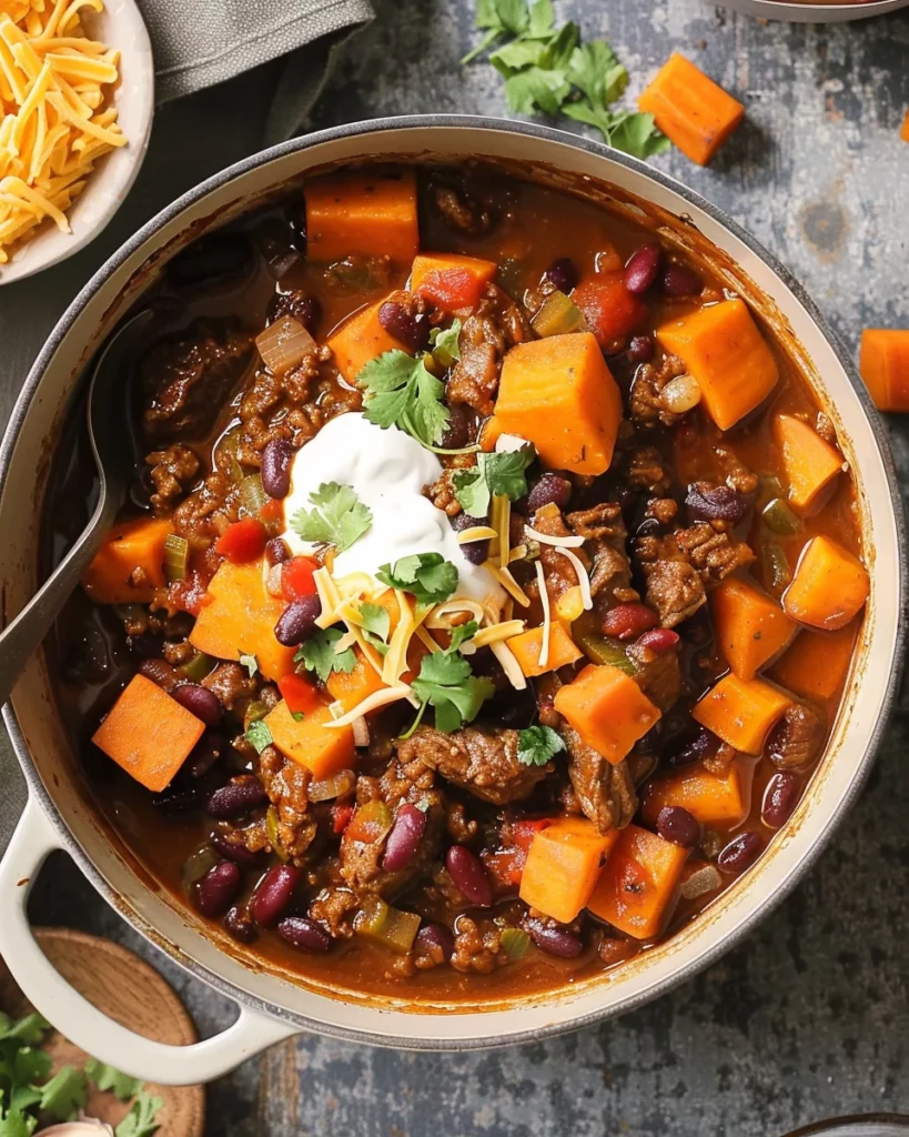 One-Pot Chili Beef with Sweet Potatoes: Ultimate Flavor Explosion 12 One-Pot Chili Beef with Sweet Potatoes: Ultimate Flavor Explosion