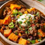 One-Pot Chili Beef with Sweet Potatoes