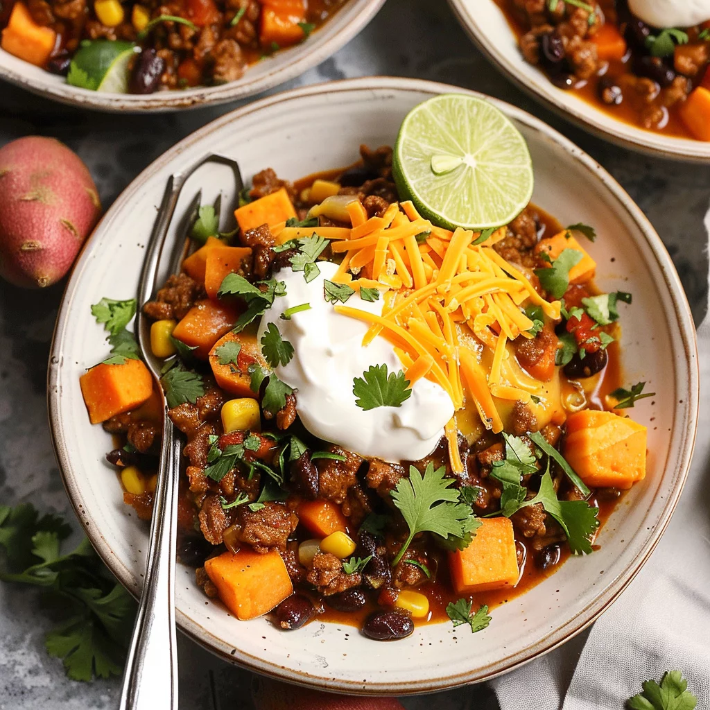 One-Pot Chili Beef with Sweet Potatoes