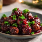 Quick Christmas Cranberry Meatballs