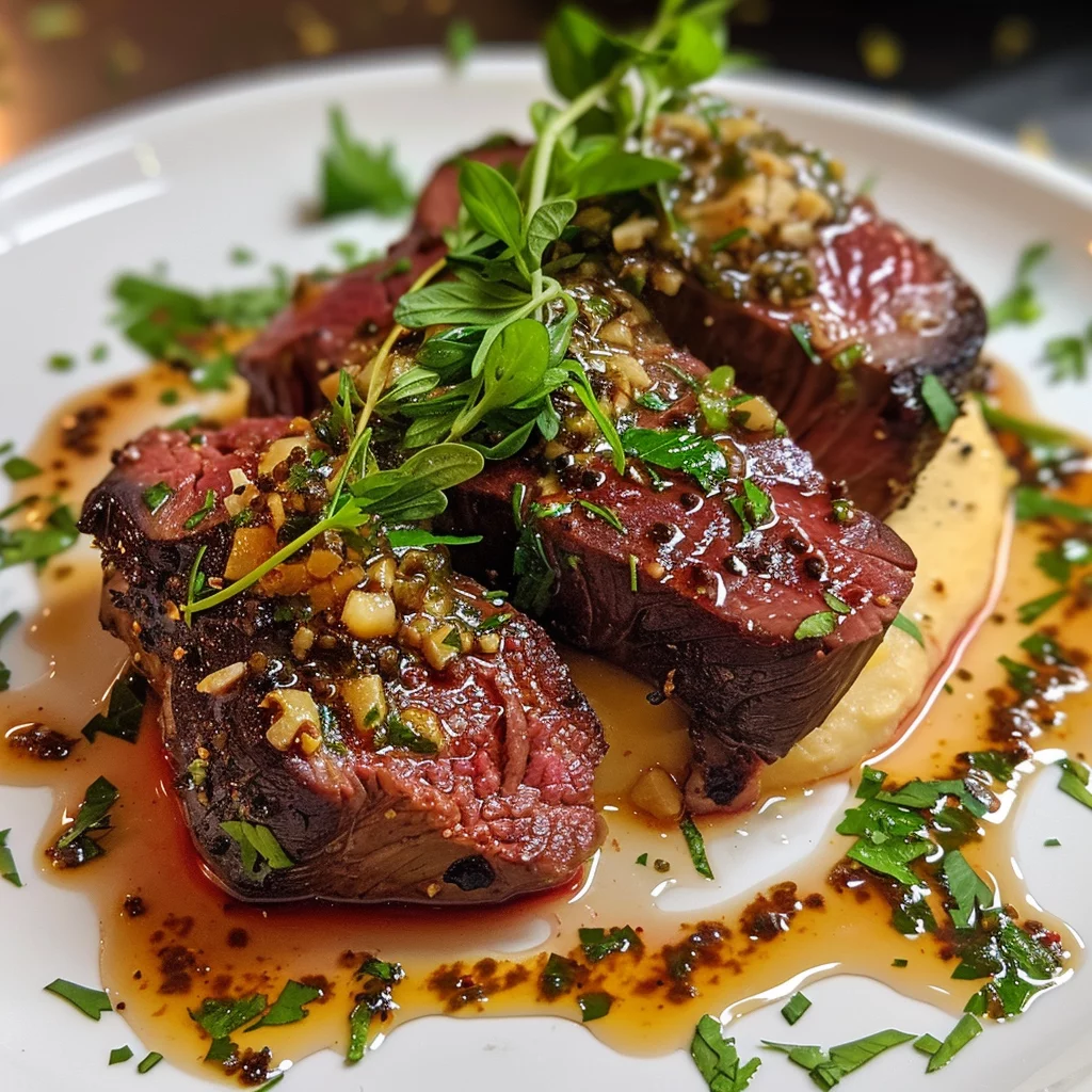 Seared Venison Backstrap With Smoky Cowboy Garlic Butter