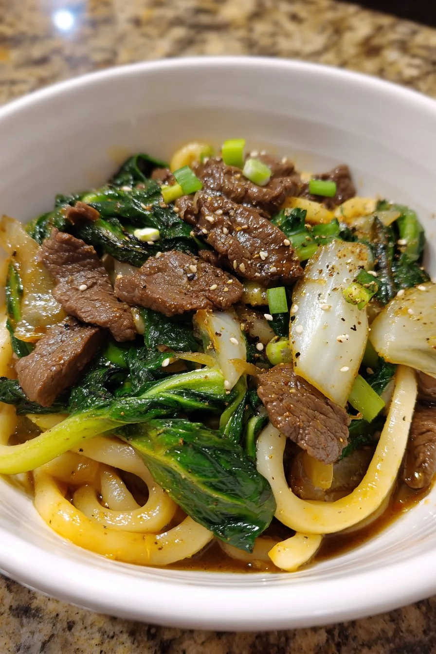 Simple Black Pepper Beef Udon