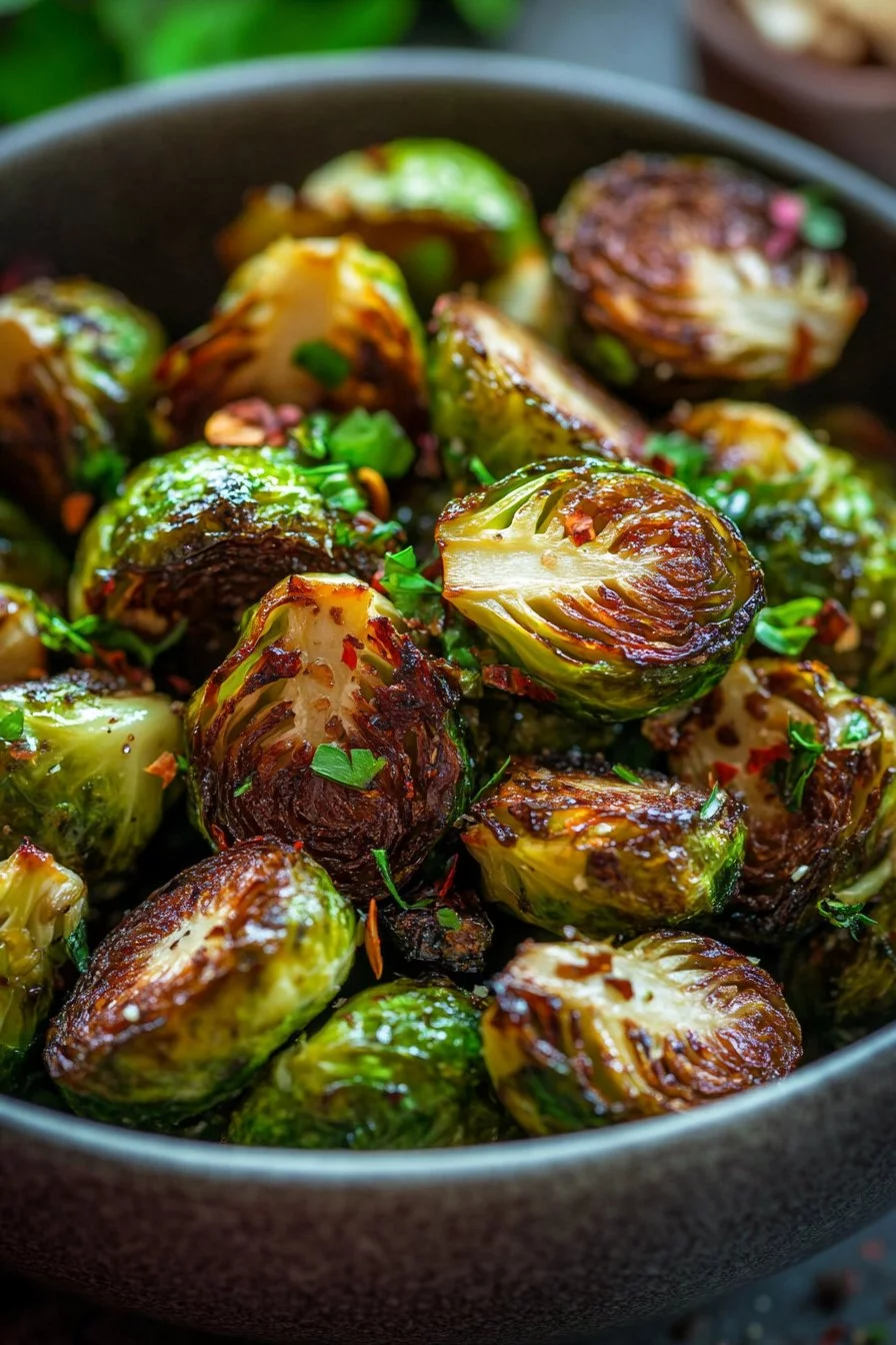 Garlic Roasted Brussels Sprouts
