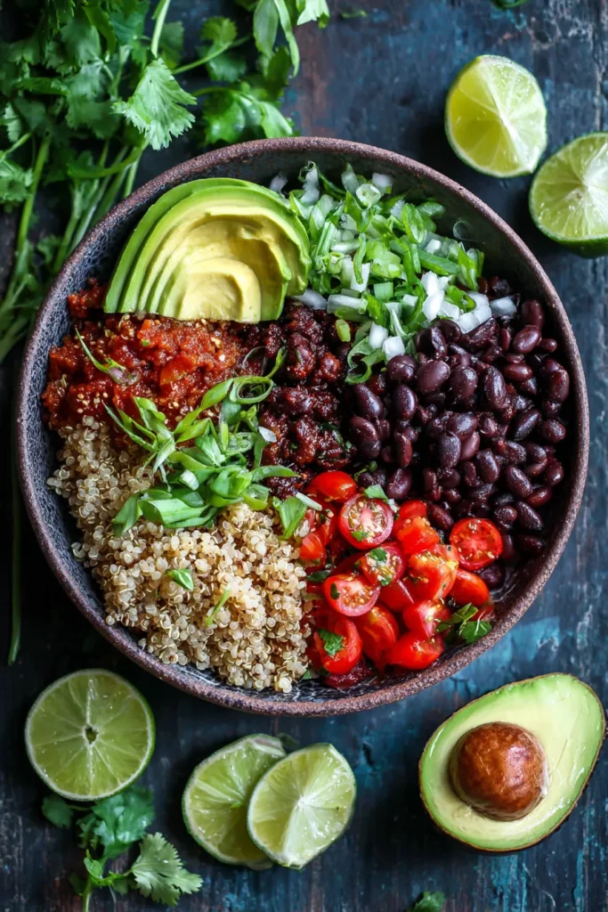Black Bean Quinoa Burrito Bowl