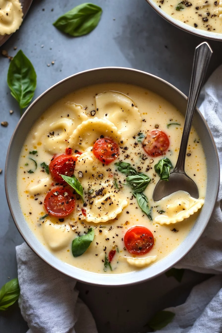 Creamy Tuscan Ravioli Soup: Comfort in Every Spoonful