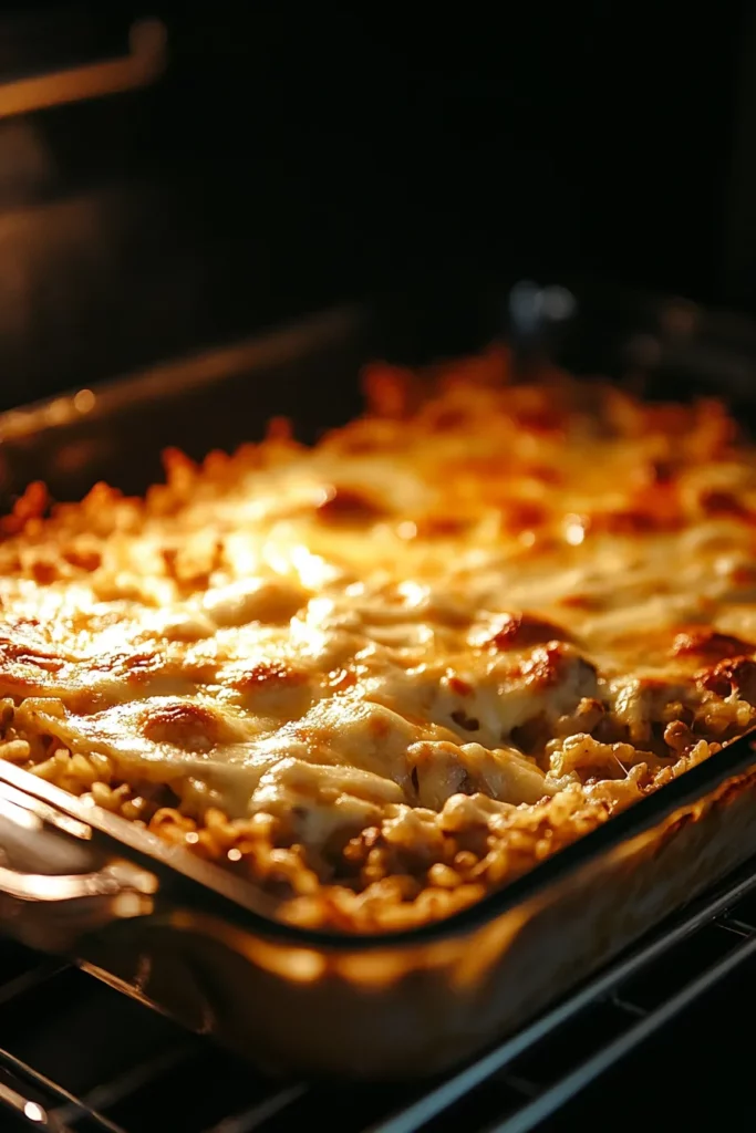 Cheesy Hamburger Rice Casserole