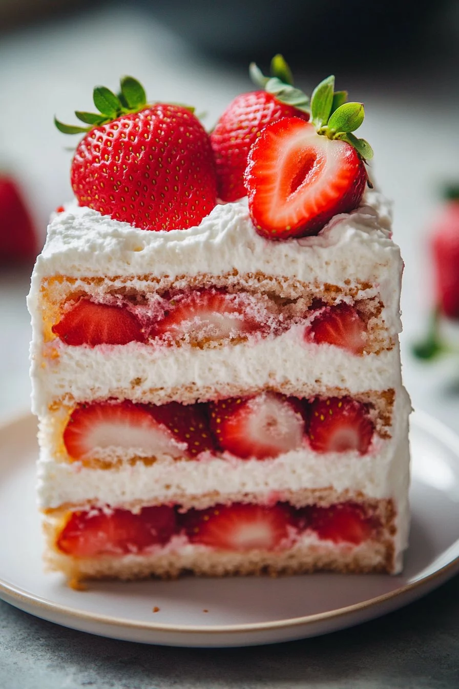 3 Ingredient Strawberry Cloud Cake