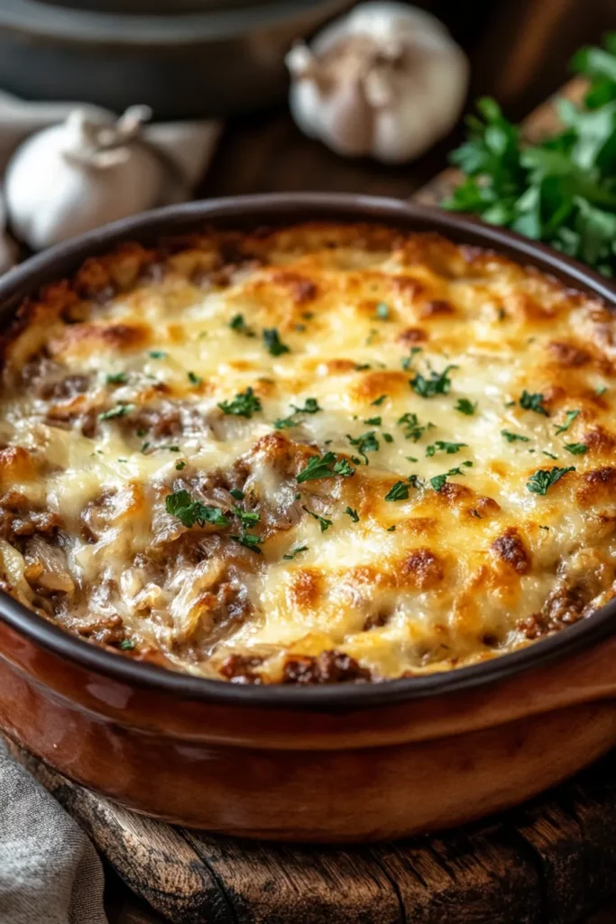 French Onion Beef Casserole