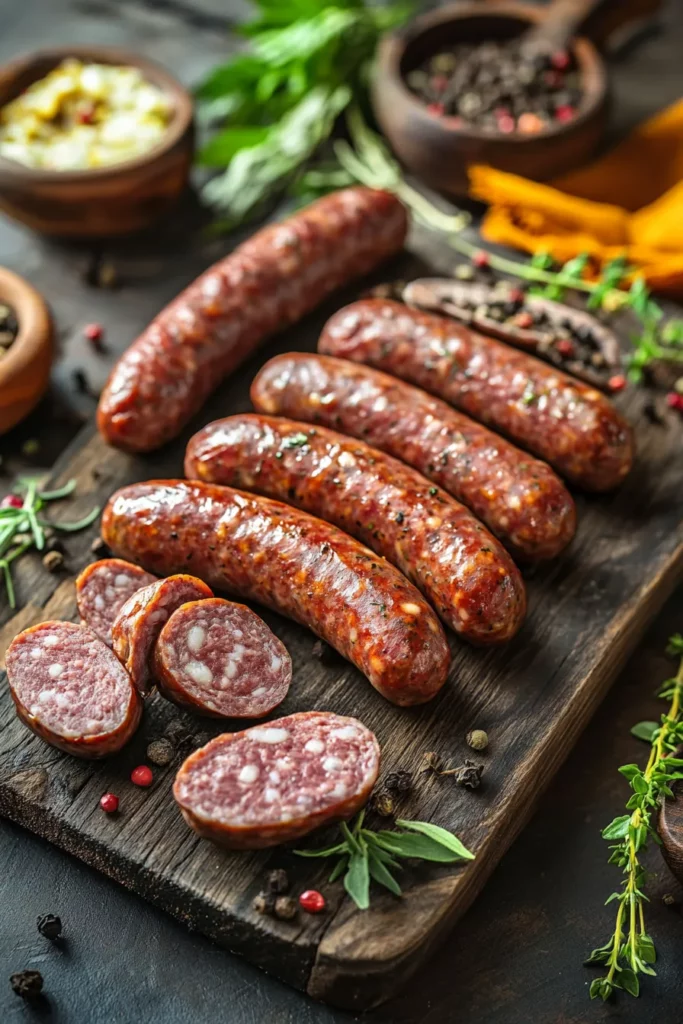 Fresh venison sausages