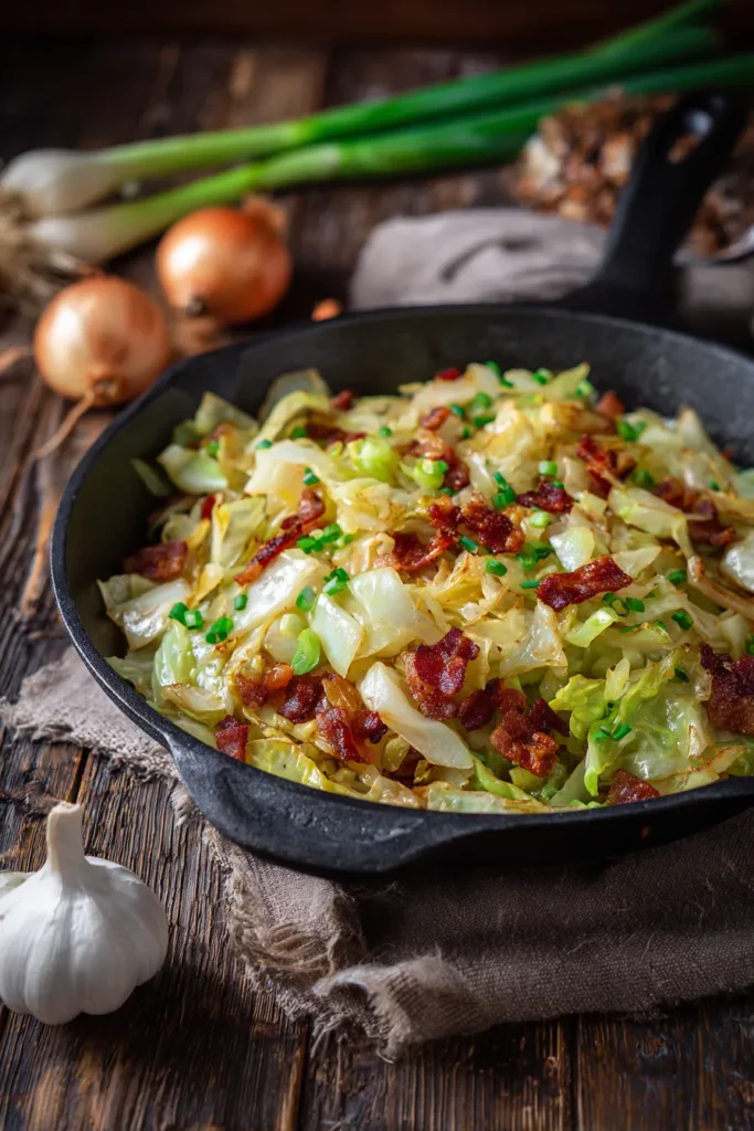 The Ultimate Guide Cooking Cauliflower, Cabbage & Green Beans | Tips, Recipes & Techniques 23 Fried Cabbage with Bacon