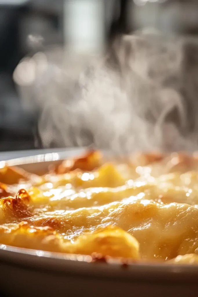Golden Cheesy Casserole Close-up