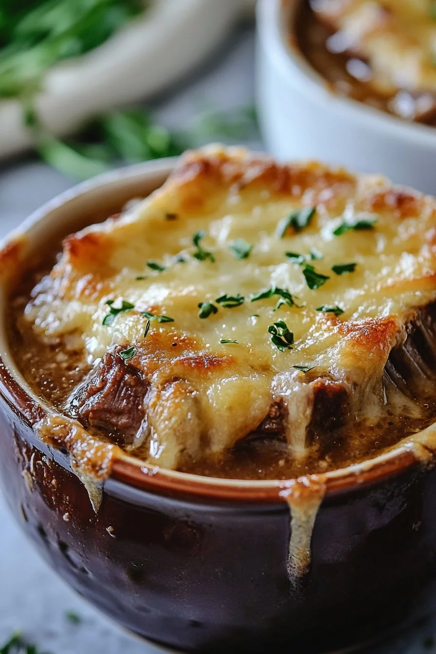 French Onion Beef Short Rib Soup