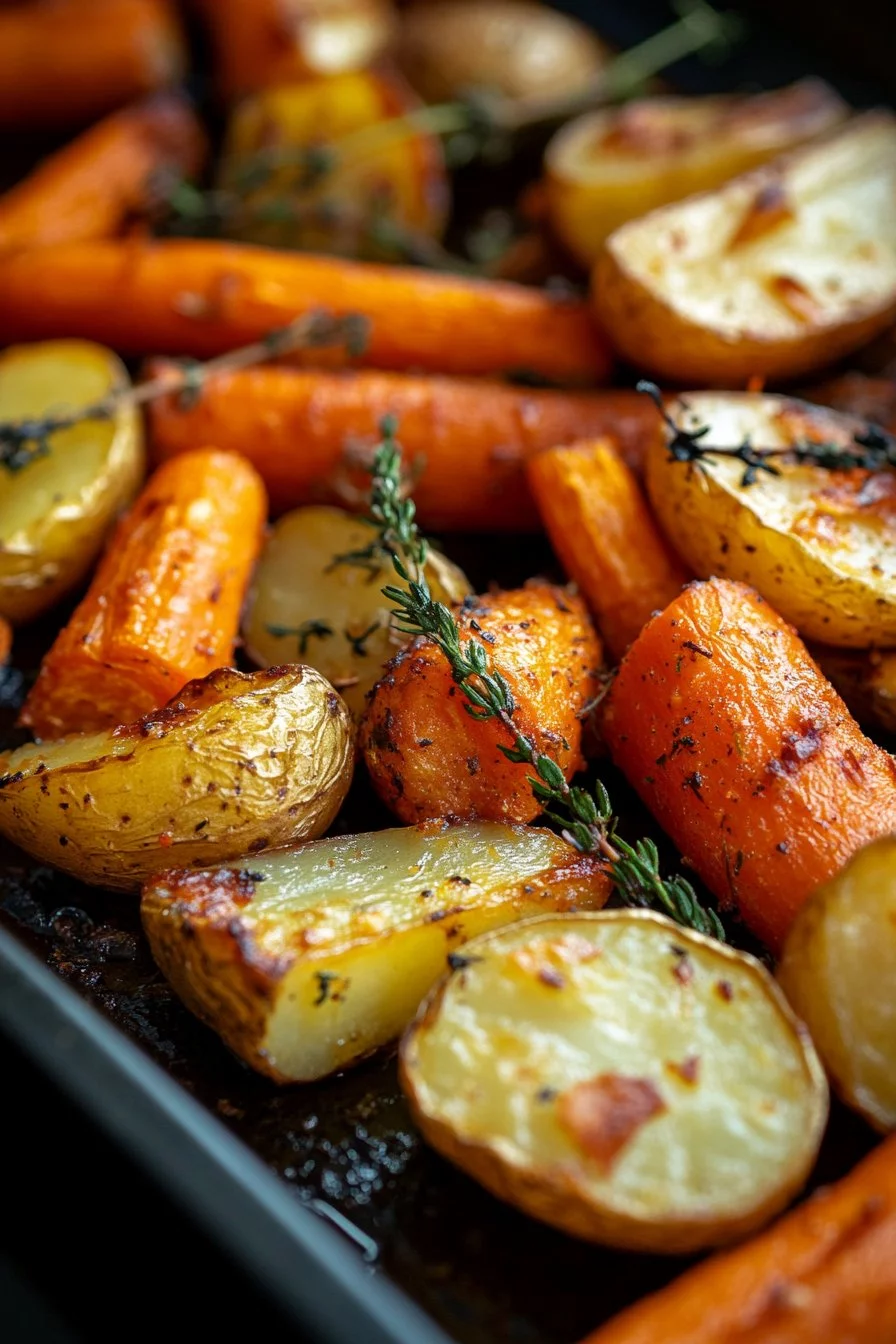 Oven Roasted Carrots and Potatoes