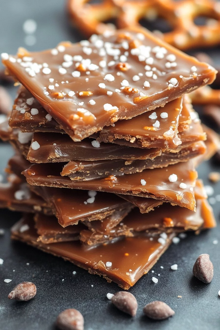 Salted Caramel Pretzel Bark