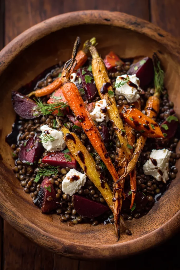 Warm Lentil & Beet Salad