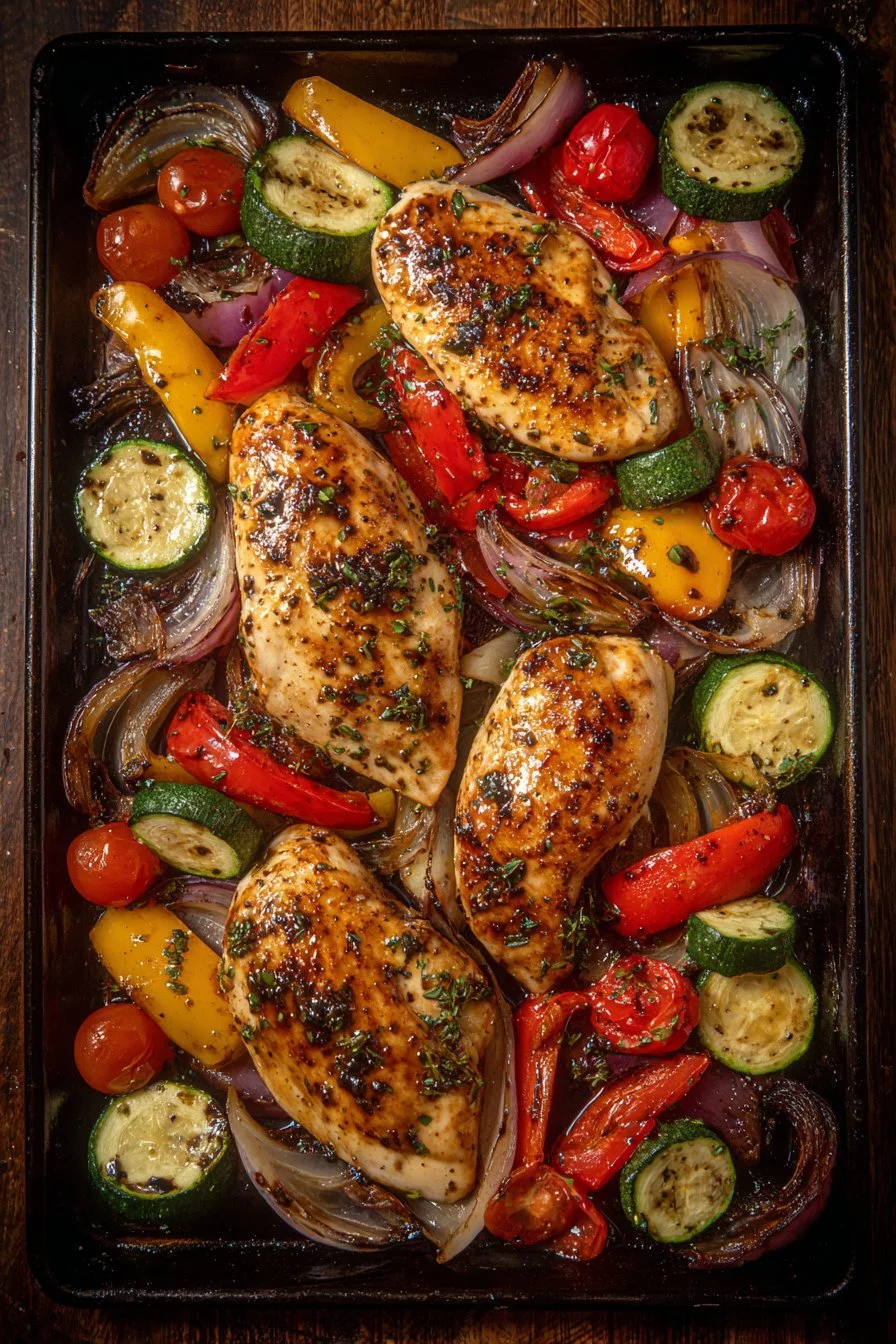 Sheet Pan Balsamic Glazed Chicken