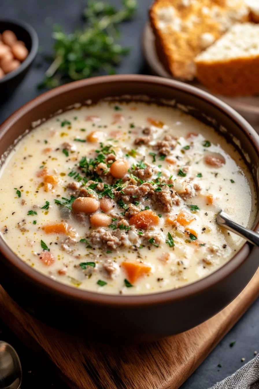 Creamy Bean Soup with Sausage