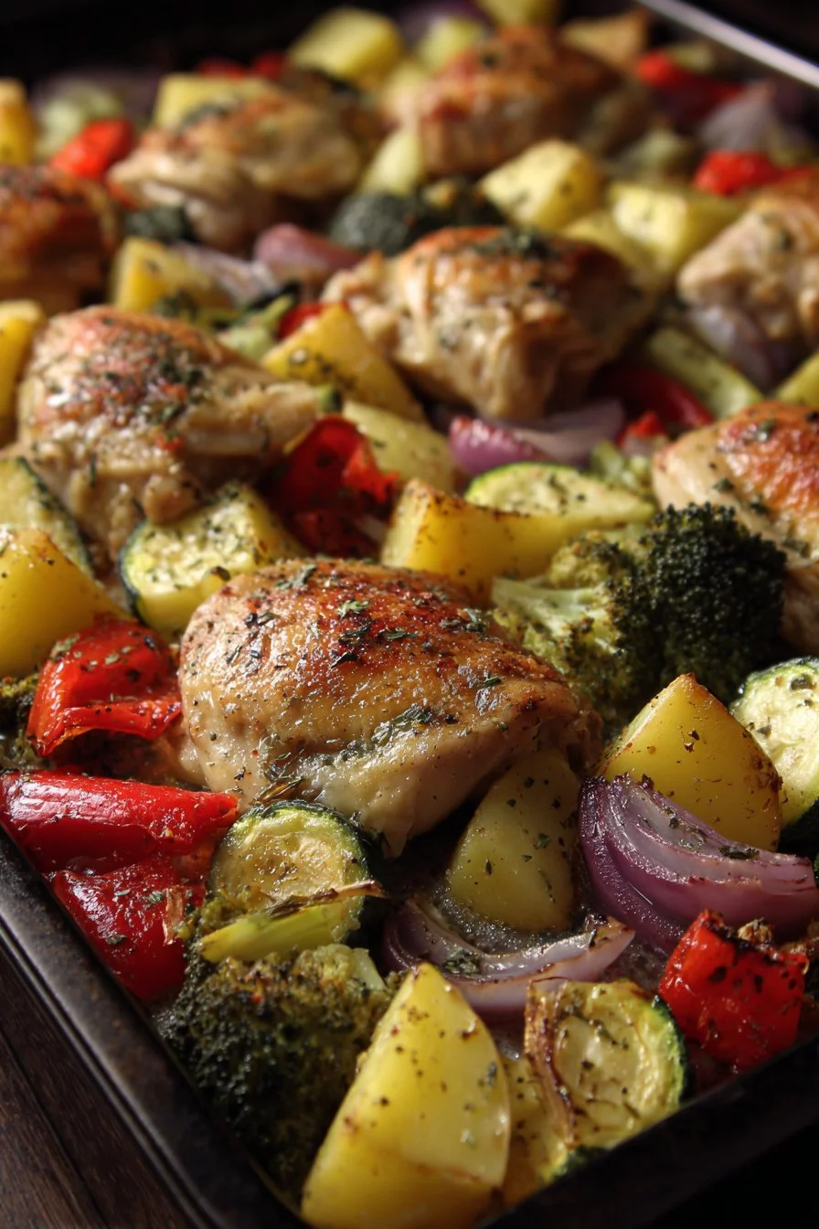 Sheet Pan Garlic Butter Chicken and Veggies