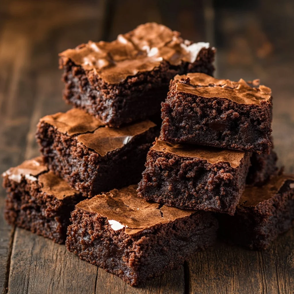 Delicious homemade brownies made from the best brownie recipe