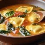 Creamy Tuscan Ravioli Soup