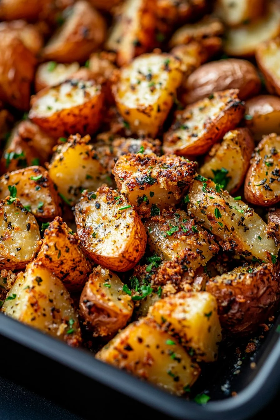 Garlic Herb Parmesan Roasted Red Potatoes