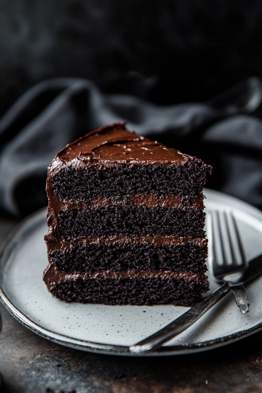 Spooky Black Velvet Halloween Cake