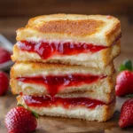Fried Strawberry Cheesecake Sandwiches