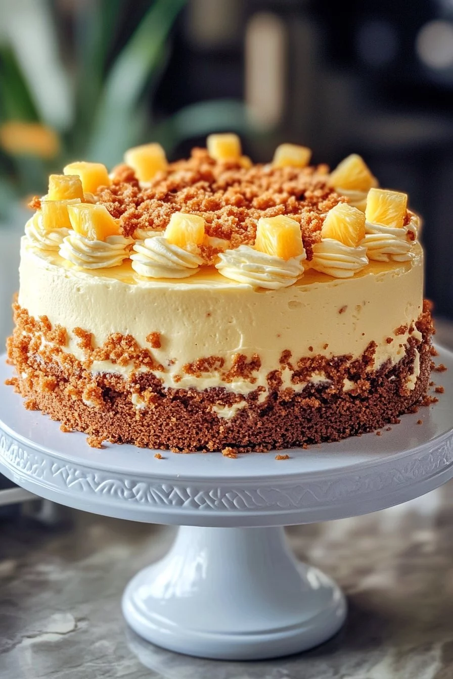 Pineapple Carrot Cream Cake: Moist & Tropical