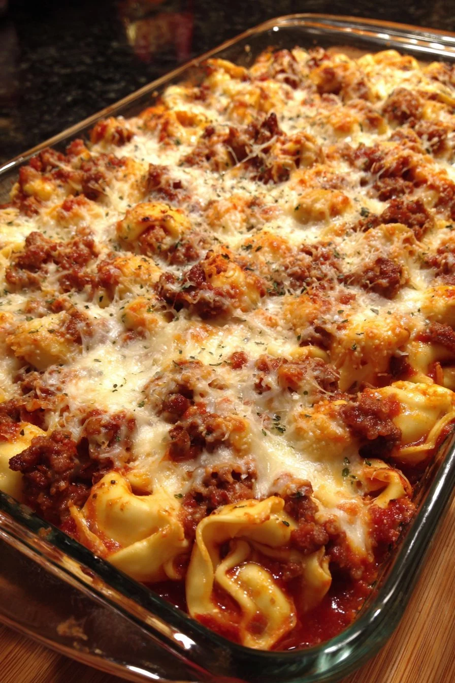 Beefy Tortellini Bake