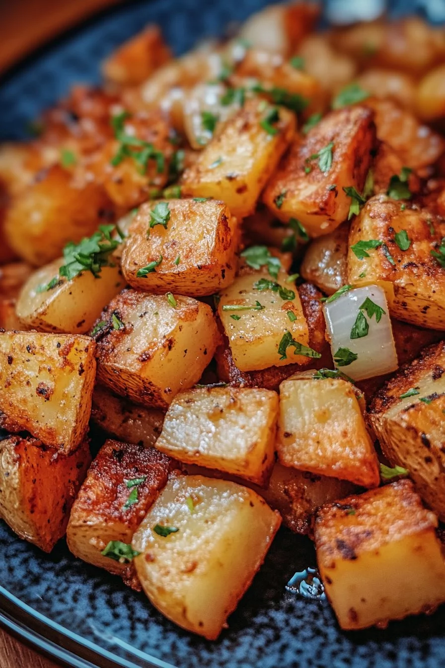 Oven Fried Potatoes & Onions