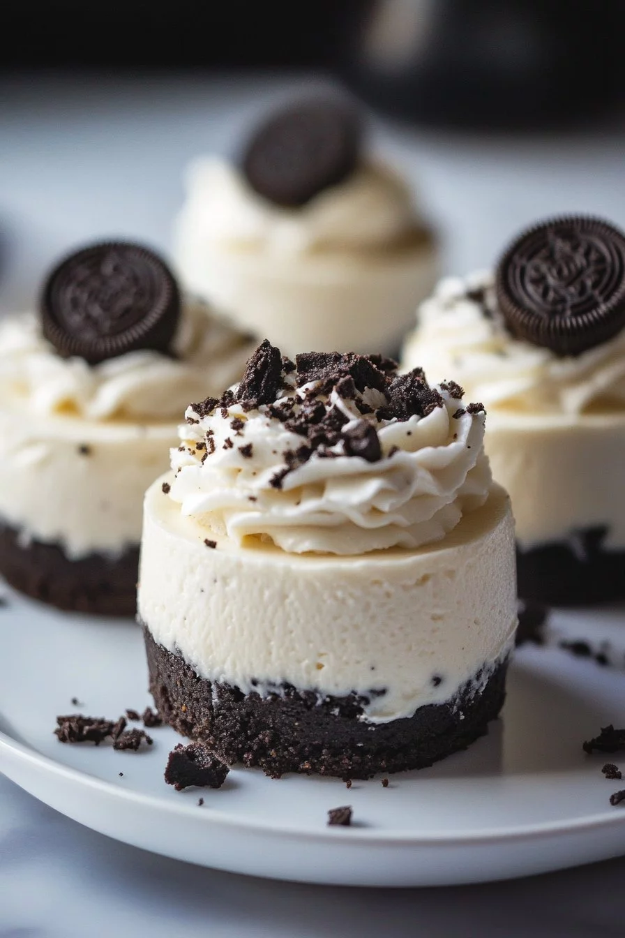 Mini No-Bake Oreo Cheesecakes