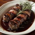 Maple Syrup Glazed, Bacon-Wrapped Venison Tenderloins