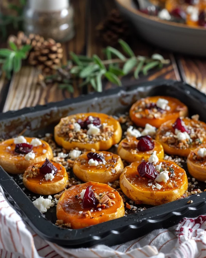 Maple Toasted Butternut Medallions: Heavenly Cranberry Feta Delight