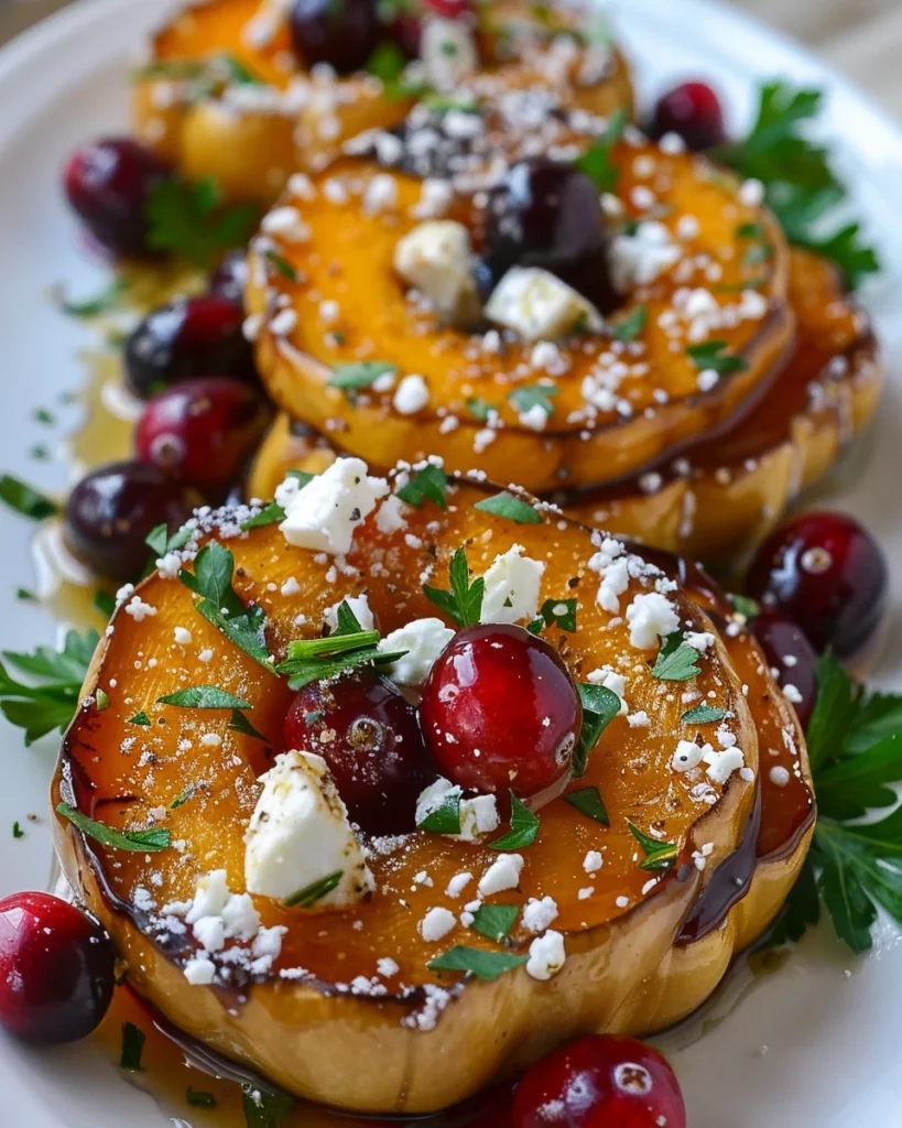 Maple Toasted Butternut Medallions: Heavenly Cranberry Feta Delight